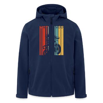 Motocross MX Supercross Enduro Dirt Bike - Recycelte Männer Softshell-Jacke von Stanley/Stella - Navy - Vorne - AI Model Male 185 light (185cm)