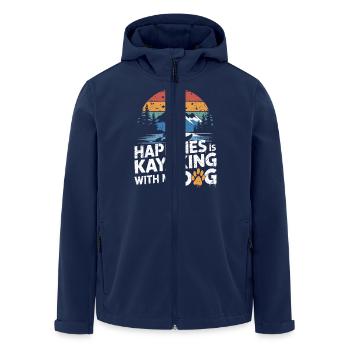Perfekt für Kajakfans mit Hund - Recycelte Männer Softshell-Jacke von Stanley/Stella - Navy - Vorne - AI Model Male 185 light (185cm)