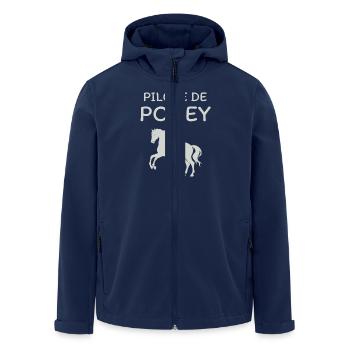 La vie est meilleure avec les chevaux - Veste softshell homme en polyester recyclé Stanley/Stella - marine - Devant - AI Model Male 185 light (185cm)