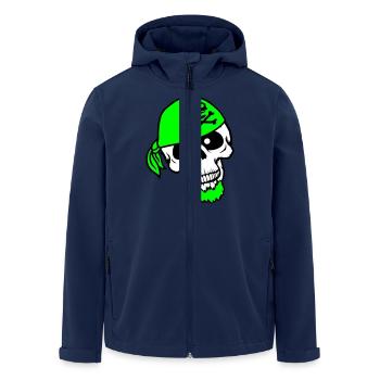 Pirate Hat Skull Skeleton Skull Halloween Head - Men’s Recycled Softshell Jacket by Stanley/Stella - navy - Front - AI Model Male 185 light (185cm)