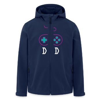 Dad Gamer - Men’s Recycled Softshell Jacket by Stanley/Stella - navy - Front - AI Model Male 185 light (185cm)