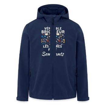 Véritable bricoleur - Veste softshell homme en polyester recyclé Stanley/Stella - marine - Devant - AI Model Male 185 light (185cm)