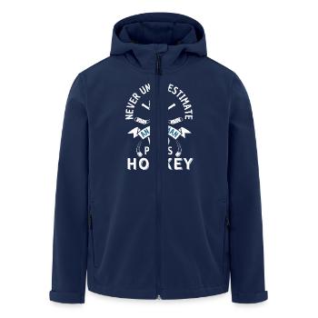 Hockey - Men’s Recycled Softshell Jacket by Stanley/Stella - navy - Front - AI Model Male 185 light (185cm)