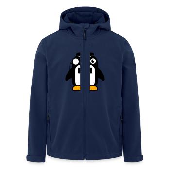 Pingouin Gentleman Sir M. Monocle Haut de Forme - Veste softshell homme en polyester recyclé Stanley/Stella - marine - Devant - AI Model Male 185 light (185cm)