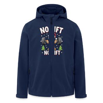 No Lift No Gift Bodybuilder Gingerbread Man Gym - Men’s Recycled Softshell Jacket by Stanley/Stella - navy - Front - AI Model Male 185 light (185cm)