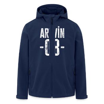 Artvin 08 – Proud of the Black Sea region - Men’s Recycled Softshell Jacket by Stanley/Stella - navy - Front - AI Model Male 185 light (185cm)