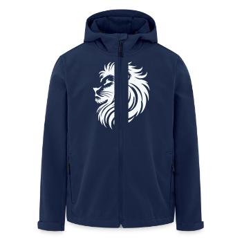 Lion Drawing Animal - Men’s Recycled Softshell Jacket by Stanley/Stella - navy - Front - AI Model Male 185 light (185cm)