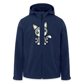 Katze Haustier Süß Niedlich Kätzchen Freundlich - Recycelte Männer Softshell-Jacke von Stanley/Stella - Navy - Vorne - AI Model Male 185 light (185cm)