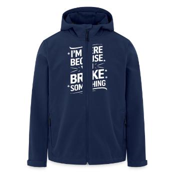 Technical Support Computer - Men’s Recycled Softshell Jacket by Stanley/Stella - navy - Front - AI Model Male 185 light (185cm)