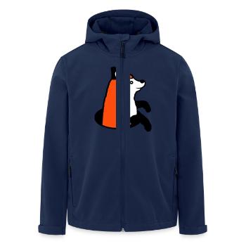 Renard Peeps Drôle Hors Du Trou De Sol Heureux Cool - Veste softshell homme en polyester recyclé Stanley/Stella - marine - Devant - AI Model Male 185 light (185cm)