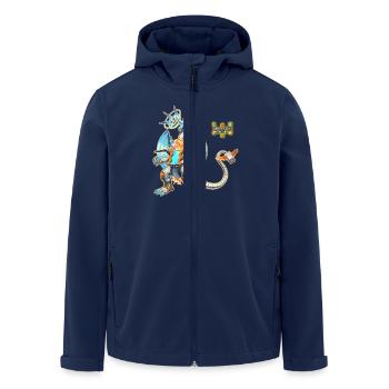 Wi-Fi Dragon - Men’s Recycled Softshell Jacket by Stanley/Stella - navy - Front - AI Model Male 185 light (185cm)