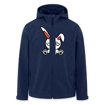 Lapin Fatigué Confus Détendu Rouge Cernes Chill - Veste softshell homme en polyester recyclé Stanley/Stella - marine - Devant - AI Model Male 185 light (185cm)