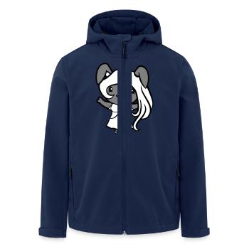 Hase Mädchen Hübsch Frau Häsin Winkt Lange Haare - Recycelte Männer Softshell-Jacke von Stanley/Stella - Navy - Vorne - AI Model Male 185 light (185cm)