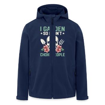 I Garden So I Don't Choke People Botanical Gardeni - Recycelte Männer Softshell-Jacke von Stanley/Stella - Navy - Vorne - AI Model Male 185 light (185cm)