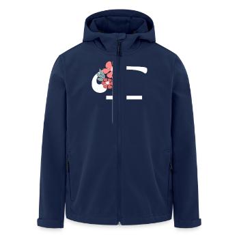Letter f Minimalist Flowers - Men’s Recycled Softshell Jacket by Stanley/Stella - navy - Front - AI Model Male 185 light (185cm)