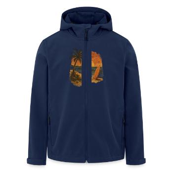 Palm Beach Surfbrett - Recycelte Männer Softshell-Jacke von Stanley/Stella - Navy - Vorne - AI Model Male 185 light (185cm)