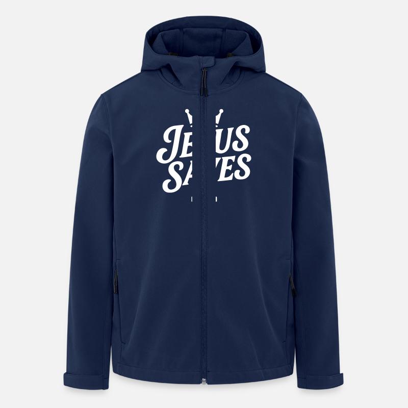 Jesus Rettet Kreuz - Recycelte Männer Softshell-Jacke von Stanley/Stella - Navy