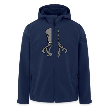 Octopus, Octopus, Octopus, Cephalopod, Giant Squid - Men’s Recycled Softshell Jacket by Stanley/Stella - navy - Front - AI Model Male 185 light (185cm)