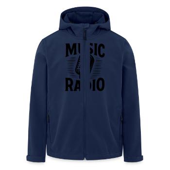 Music Radio - Men’s Recycled Softshell Jacket by Stanley/Stella - navy - Front - AI Model Male 185 light (185cm)