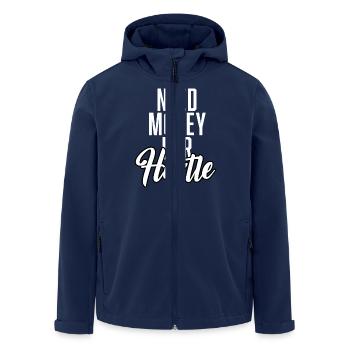 Need Money For Hustle - Men’s Recycled Softshell Jacket by Stanley/Stella - navy - Front - AI Model Male 185 light (185cm)
