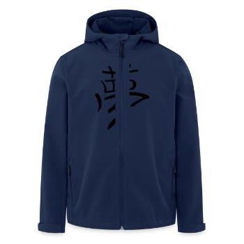 Kanji - rêve - Veste softshell homme en polyester recyclé Stanley/Stella - marine - Devant - AI Model Male 185 light (185cm)