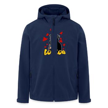 Bouvier bernois - Veste softshell homme en polyester recyclé Stanley/Stella - marine - Devant - AI Model Male 185 light (185cm)