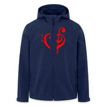 Notenschlüssel - Recycelte Männer Softshell-Jacke von Stanley/Stella - Navy - Vorne - AI Model Male 185 light (185cm)