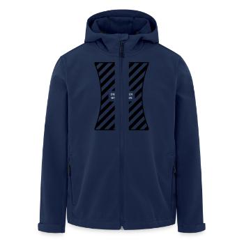 Bitte kraulen - Recycelte Männer Softshell-Jacke von Stanley/Stella - Navy - Vorne - AI Model Male 185 light (185cm)