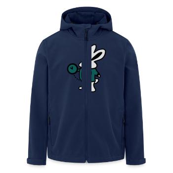 Kaninchen + Uhr - Recycelte Männer Softshell-Jacke von Stanley/Stella - Navy - Vorne - AI Model Male 185 light (185cm)
