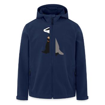 Dachs - Recycelte Männer Softshell-Jacke von Stanley/Stella - Navy - Vorne - AI Model Male 185 light (185cm)
