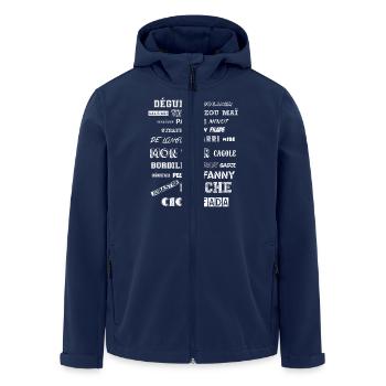 MARSEILLE-BLANC - Veste softshell homme en polyester recyclé Stanley/Stella - marine - Devant - AI Model Male 185 light (185cm)