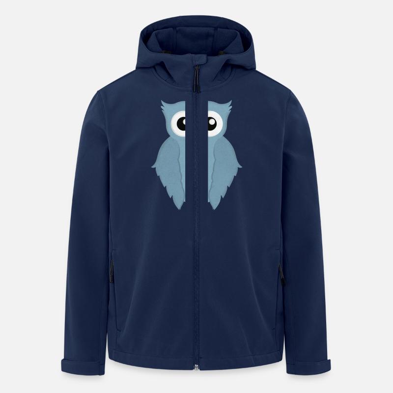 Eule - Recycelte Männer Softshell-Jacke von Stanley/Stella - Navy