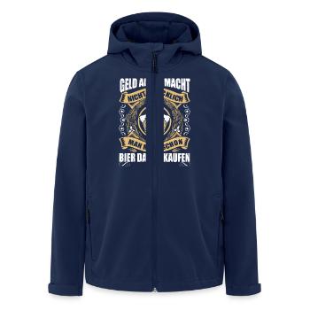 Bier kaufen - Recycelte Männer Softshell-Jacke von Stanley/Stella - Navy - Vorne - AI Model Male 185 light (185cm)
