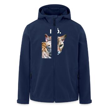 NÖ. Grummelige Katze Schlechte Laune - Recycelte Männer Softshell-Jacke von Stanley/Stella - Navy - Vorne - AI Model Male 185 light (185cm)