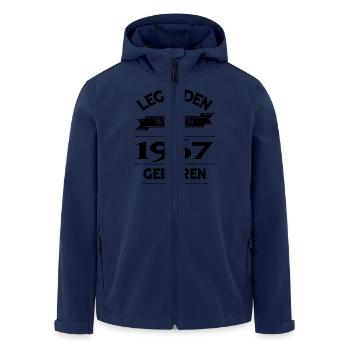 1967 - Recycelte Männer Softshell-Jacke von Stanley/Stella - Navy - Vorne - AI Model Male 185 light (185cm)