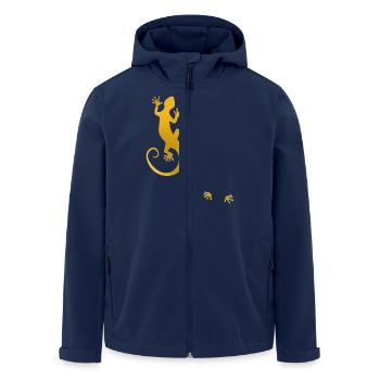 running gecko gold - Recycelte Männer Softshell-Jacke von Stanley/Stella - Navy - Vorne - AI Model Male 185 light (185cm)