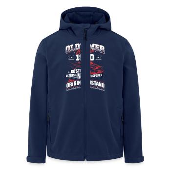 1970 Geburtsjahr Geburtstag Oldtimer Baujahr - Recycelte Männer Softshell-Jacke von Stanley/Stella - Navy - Vorne - AI Model Male 185 light (185cm)