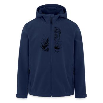 Eule / Kauz - Recycelte Männer Softshell-Jacke von Stanley/Stella - Navy - Vorne - AI Model Male 185 light (185cm)