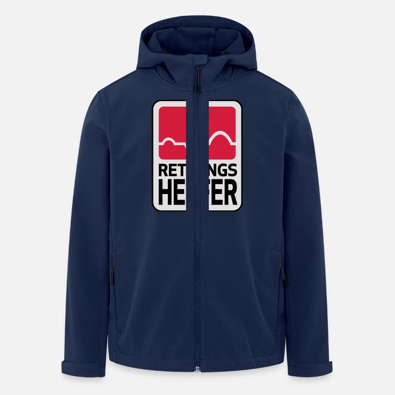 Rettungshelfer - Recycelte Männer Softshell-Jacke von Stanley/Stella - Navy