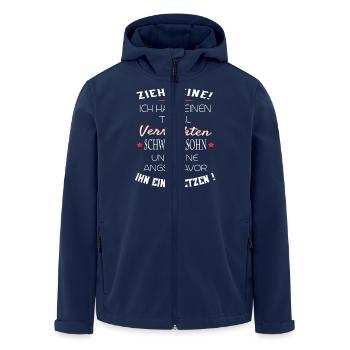 verrückter Schwiegersohn - Recycelte Männer Softshell-Jacke von Stanley/Stella - Navy - Vorne - AI Model Male 185 light (185cm)
