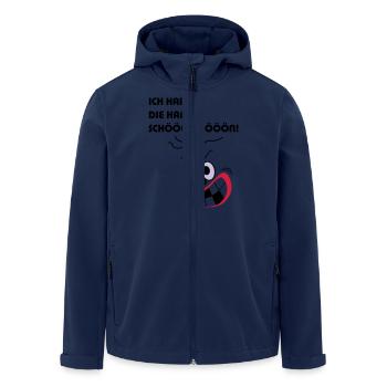 Ich hab die Haare schön - Recycelte Männer Softshell-Jacke von Stanley/Stella - Navy - Vorne - AI Model Male 185 light (185cm)