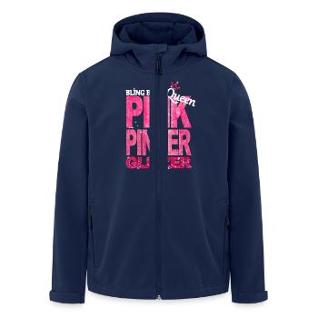 Bling Queen Pink Glitzer Prinzessin Geburtstag - Recycelte Männer Softshell-Jacke von Stanley/Stella - Navy - Vorne - AI Model Male 185 light (185cm)