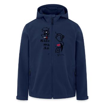 hello_pony_kiss_my_ass_ - Veste softshell homme en polyester recyclé Stanley/Stella - marine - Devant - AI Model Male 185 light (185cm)