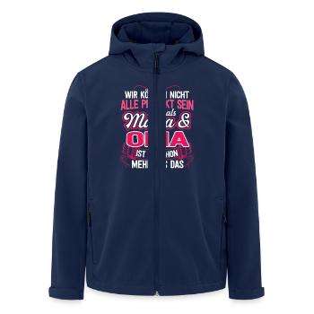 OMA - mama - Recycelte Männer Softshell-Jacke von Stanley/Stella - Navy - Vorne - AI Model Male 185 light (185cm)