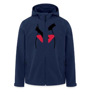 Beach volley - Veste softshell homme en polyester recyclé Stanley/Stella - marine - Devant - AI Model Male 185 light (185cm)