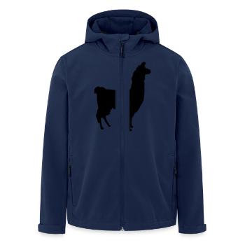 Lama Silhouette - Recycelte Männer Softshell-Jacke von Stanley/Stella - Navy - Vorne - AI Model Male 185 light (185cm)