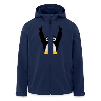 Party Pingu - Recycelte Männer Softshell-Jacke von Stanley/Stella - Navy - Vorne - AI Model Male 185 light (185cm)