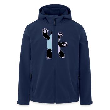 Panda Kiss - Recycelte Männer Softshell-Jacke von Stanley/Stella - Navy - Vorne - AI Model Male 185 light (185cm)