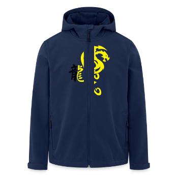 Tribal Dragon 2 - Veste softshell homme en polyester recyclé Stanley/Stella - marine - Devant - AI Model Male 185 light (185cm)