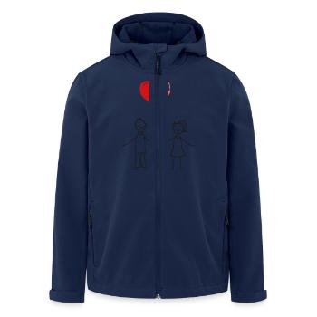 Wir heiraten - Liebespaar mit Herz - Recycelte Männer Softshell-Jacke von Stanley/Stella - Navy - Vorne - AI Model Male 185 light (185cm)